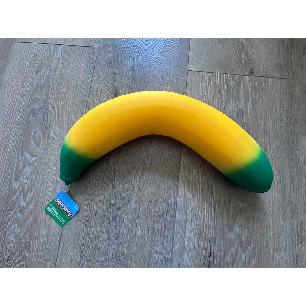 Toymendous Squeeezy Stretchy Jumbo Banana Stress Reliever Toy
